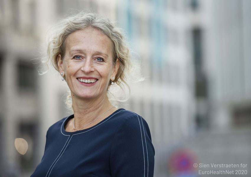 Porträt von Caroline Costongs, Director of EuroHealthNet, Expert in Wellbeing / Wellbeing Economy